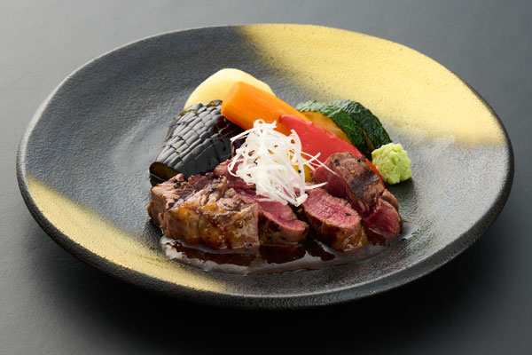 Dinner course: Joshu beef fillet steak