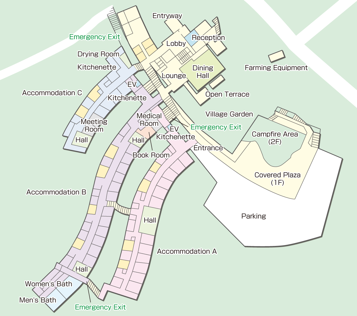 Nakano Village Facility Map