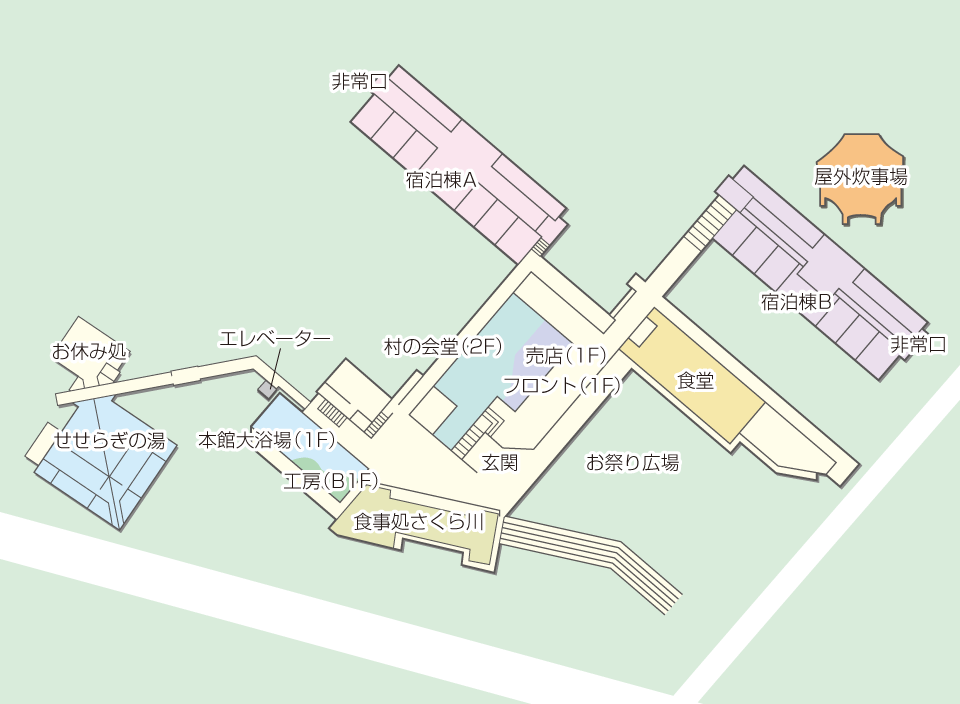 ふじやまビレジ 施設図