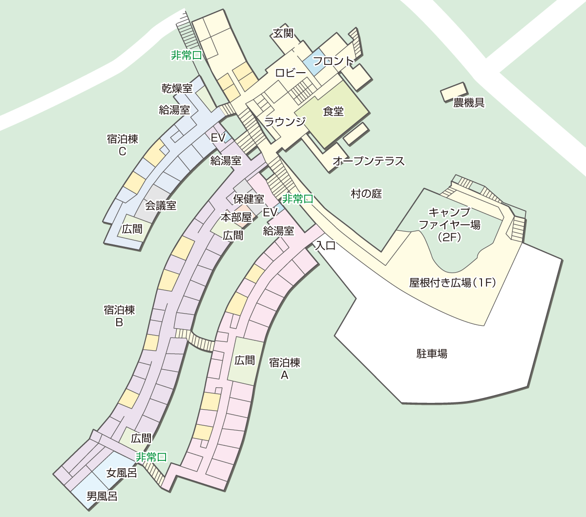 なかのビレジ 施設図