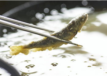 季節の天ぷらコース魚の天ぷらの写真